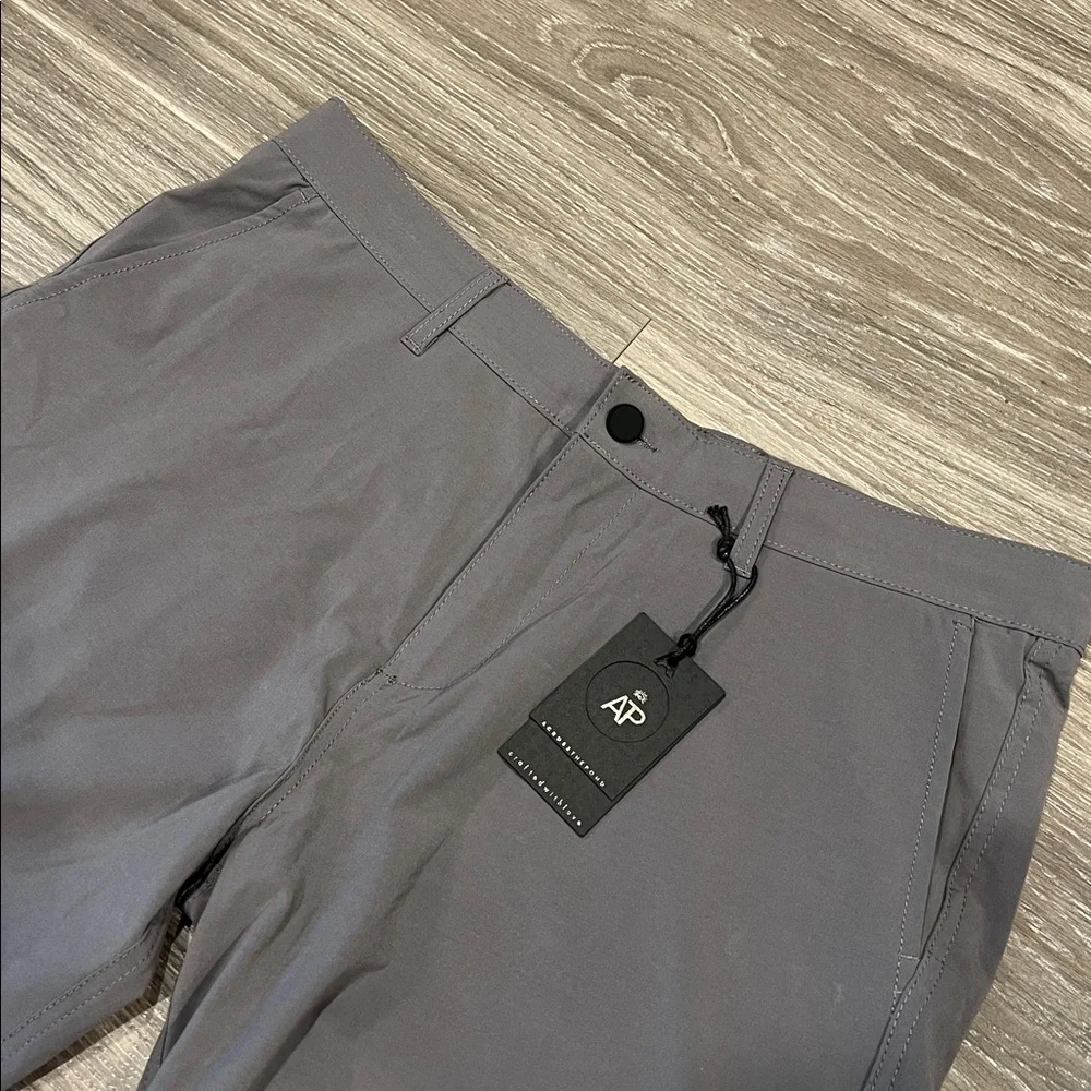Across The Pond Slate Gray Men's Flat Front Shorts